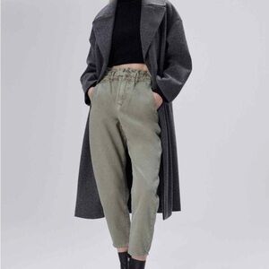 Cream Women's Paper bag Jeans